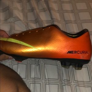 Orange and yellow cleats